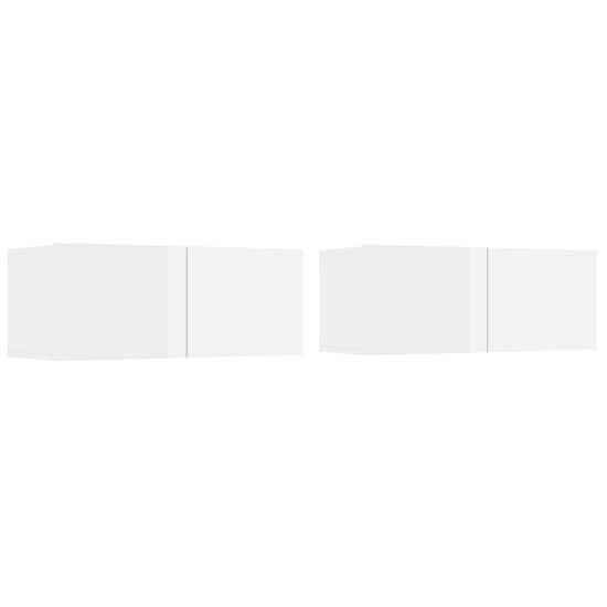 Tv-meubelen 2 st 80x30x30 cm bewerkt hout hoogglans wit MeubelReus