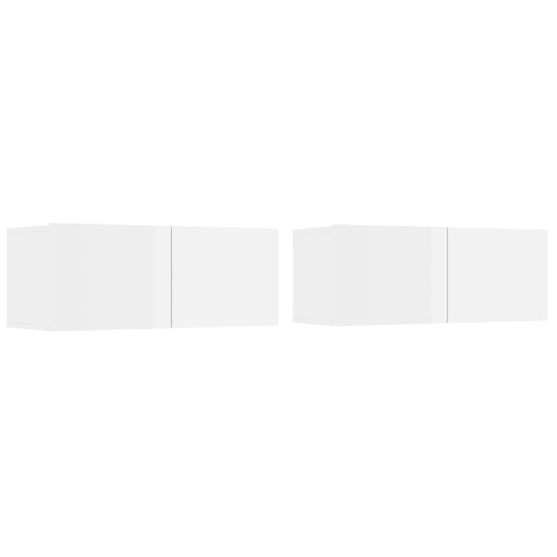 Tv-meubelen 2 st 80x30x30 cm bewerkt hout hoogglans wit MeubelReus