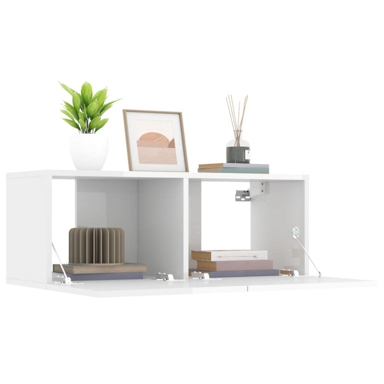 Tv-meubelen 2 st 80x30x30 cm bewerkt hout hoogglans wit MeubelReus