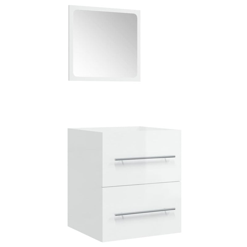 Badkamerkast met spiegel 41x38,5x48 cm hoogglans wit MeubelReus