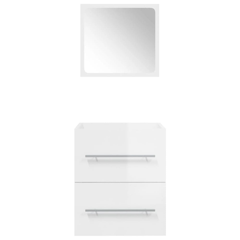 Badkamerkast met spiegel 41x38,5x48 cm hoogglans wit MeubelReus