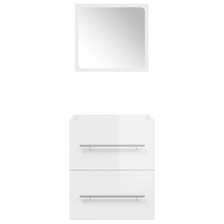 Badkamerkast met spiegel 41x38,5x48 cm hoogglans wit MeubelReus