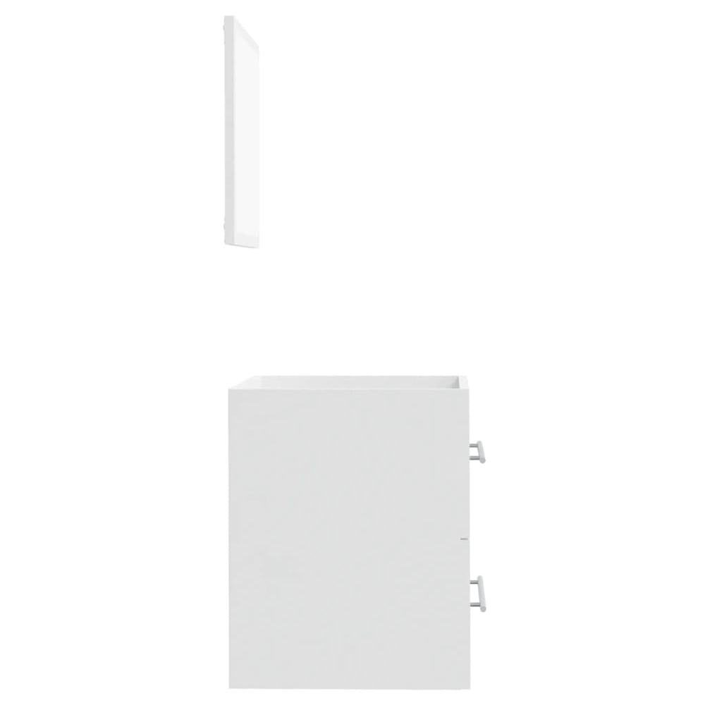 Badkamerkast met spiegel 41x38,5x48 cm hoogglans wit MeubelReus