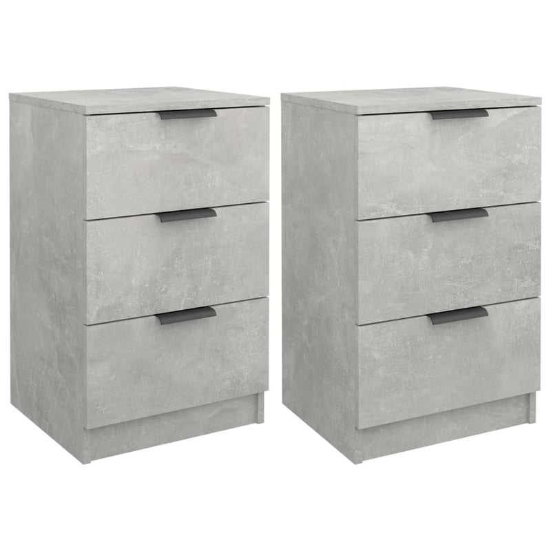 Nachtkastjes 2 st 40x36x65 cm betongrijs MeubelReus
