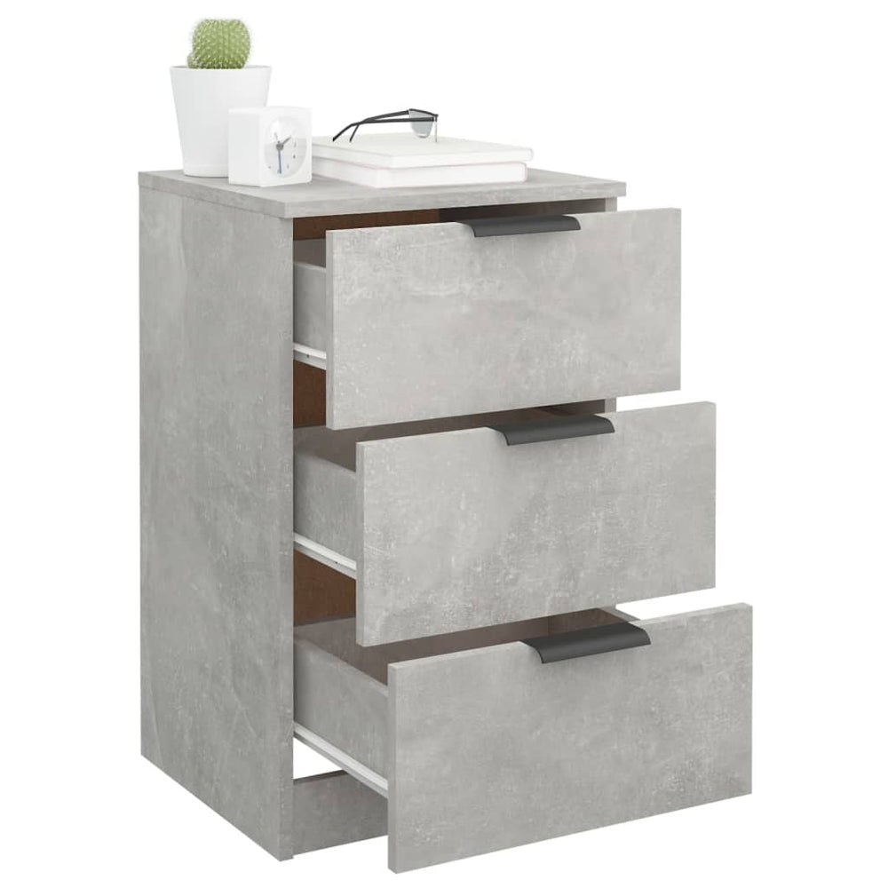 Nachtkastjes 2 st 40x36x65 cm betongrijs MeubelReus