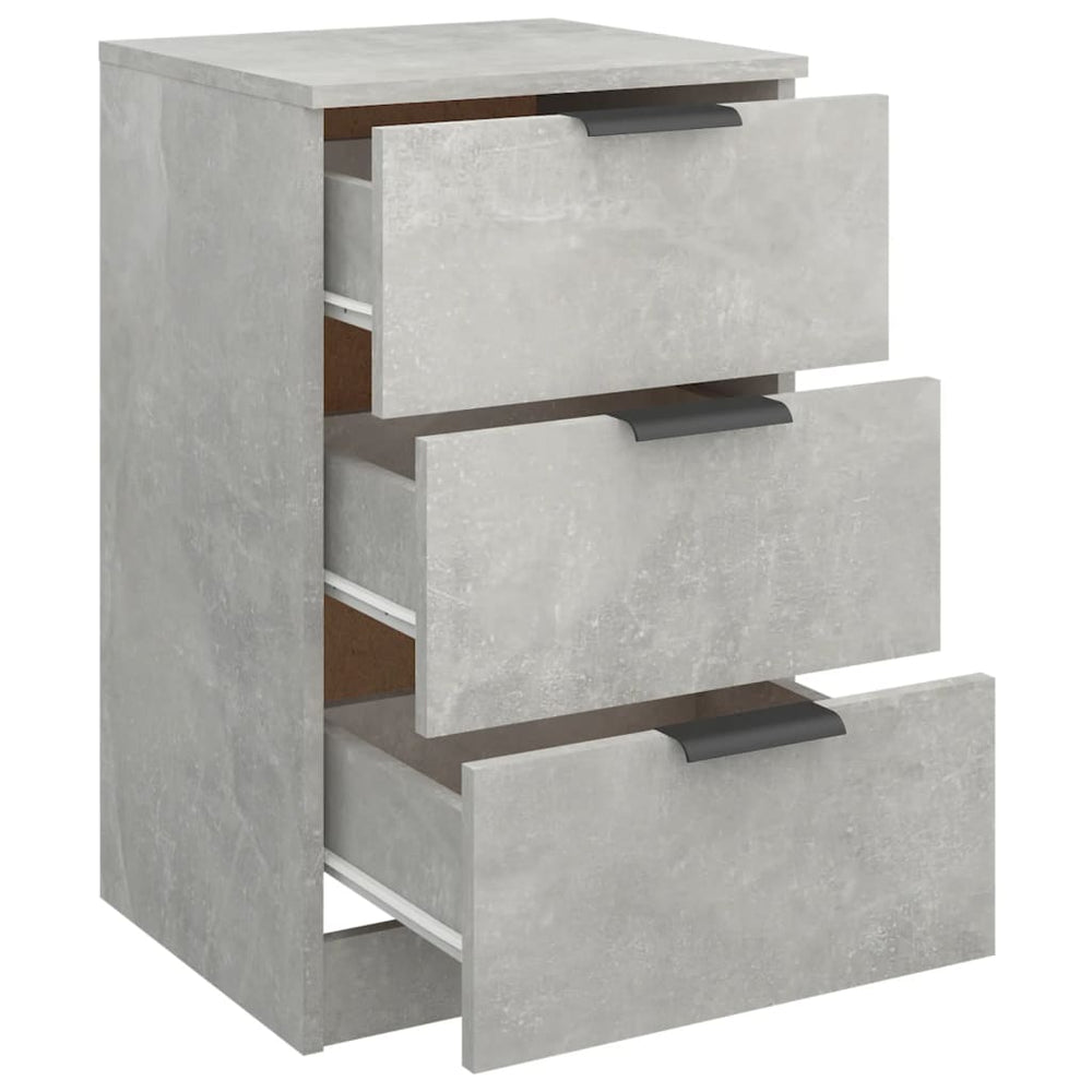 Nachtkastjes 2 st 40x36x65 cm betongrijs MeubelReus