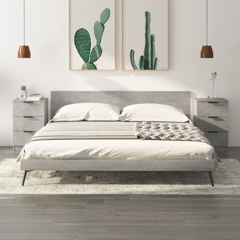 Nachtkastjes 2 st 40x36x65 cm betongrijs MeubelReus