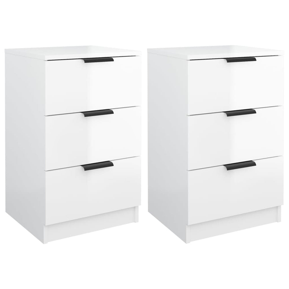 Nachtkastjes 2 st 40x36x65 cm hoogglans wit MeubelReus