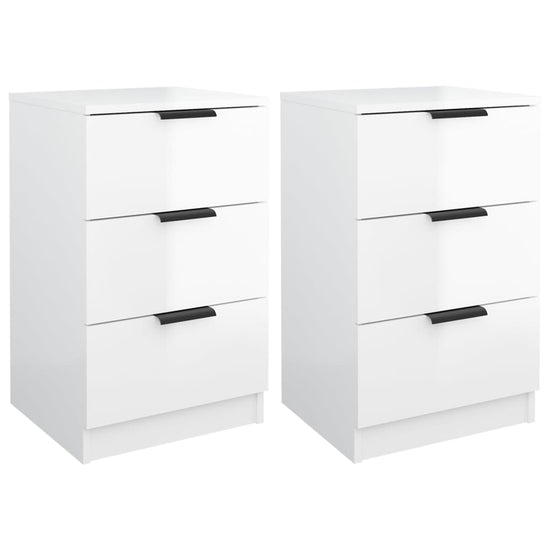 Nachtkastjes 2 st 40x36x65 cm hoogglans wit MeubelReus