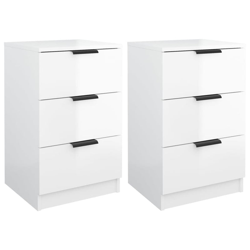 Nachtkastjes 2 st 40x36x65 cm hoogglans wit MeubelReus