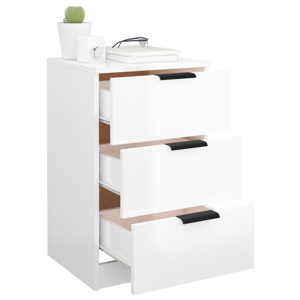 Nachtkastjes 2 st 40x36x65 cm hoogglans wit MeubelReus