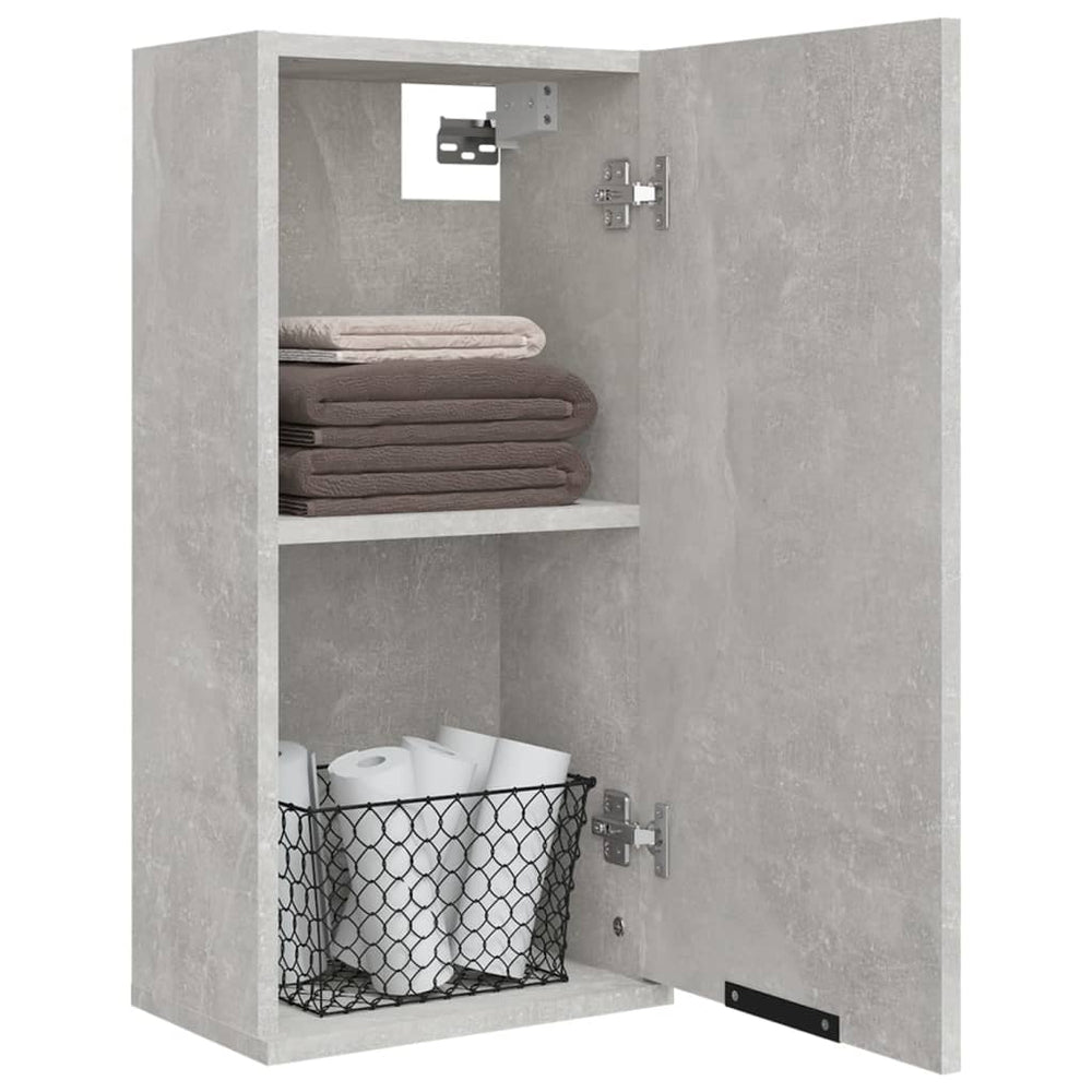Badkamerkast wandgemonteerd 32x20x67 cm betongrijs MeubelReus
