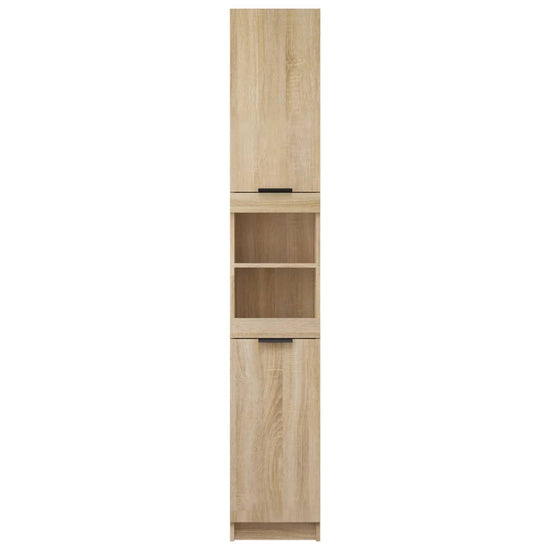 Badkamerkast 32x34x188,5 cm bewerkt hout sonoma eikenkleurig MeubelReus
