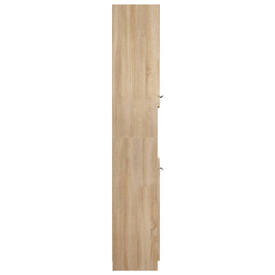 Badkamerkast 32x34x188,5 cm bewerkt hout sonoma eikenkleurig MeubelReus