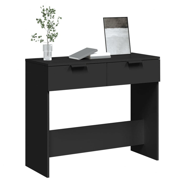 Wandtafel 90x36x75 cm bewerkt hout zwart MeubelReus