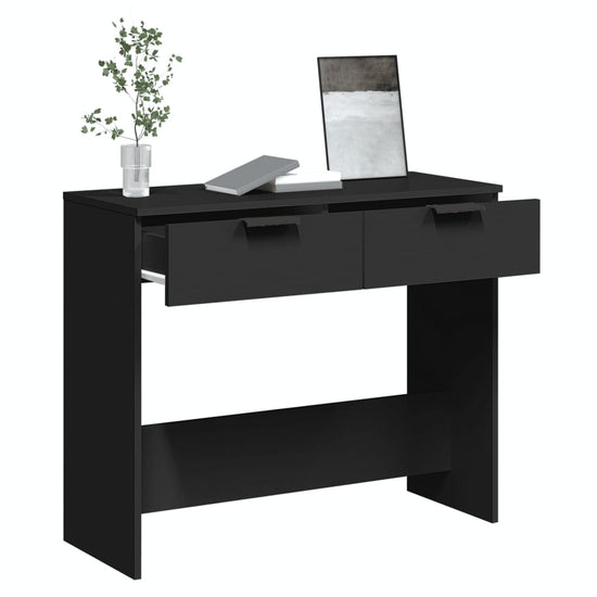 Wandtafel 90x36x75 cm bewerkt hout zwart MeubelReus