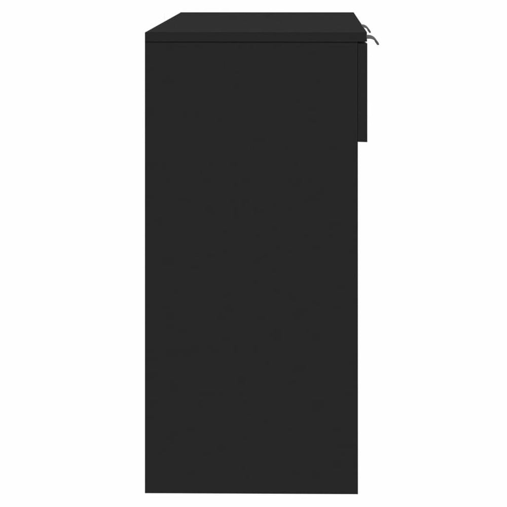 Wandtafel 90x36x75 cm bewerkt hout zwart MeubelReus
