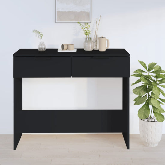 Wandtafel 90x36x75 cm bewerkt hout zwart MeubelReus