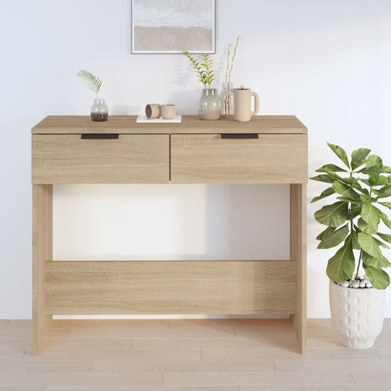 Wandtafel 90x36x75 cm bewerkt hout sonoma eikenkleurig MeubelReus