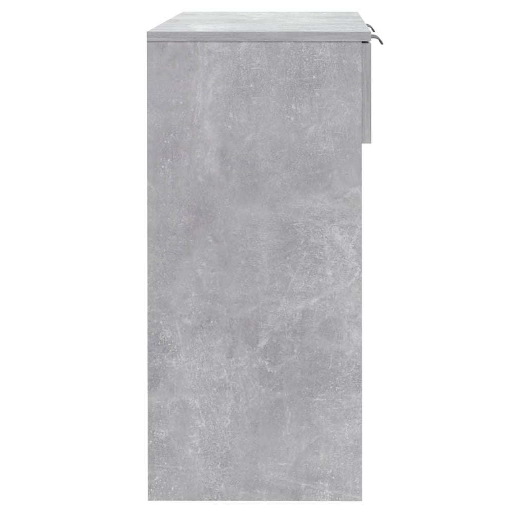 Wandtafel 90x36x75 cm bewerkt hout betongrijs MeubelReus