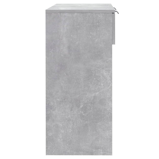 Wandtafel 90x36x75 cm bewerkt hout betongrijs MeubelReus