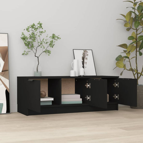 Tv-meubel 102x35x36,5 cm bewerkt hout zwart MeubelReus