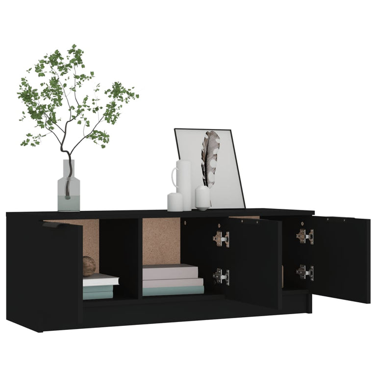 Tv-meubel 102x35x36,5 cm bewerkt hout zwart MeubelReus