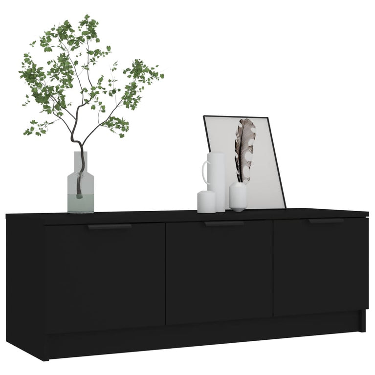 Tv-meubel 102x35x36,5 cm bewerkt hout zwart MeubelReus