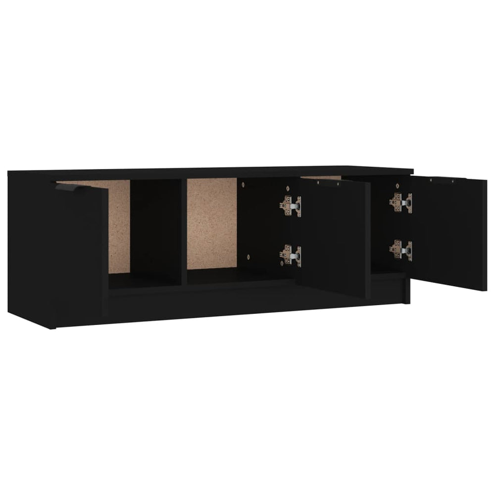 Tv-meubel 102x35x36,5 cm bewerkt hout zwart MeubelReus
