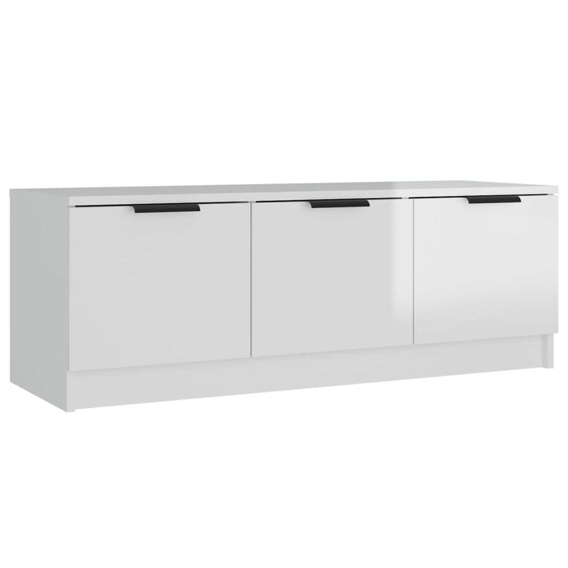 Tv-meubel 102x35x36,5 cm bewerkt hout hoogglans wit MeubelReus