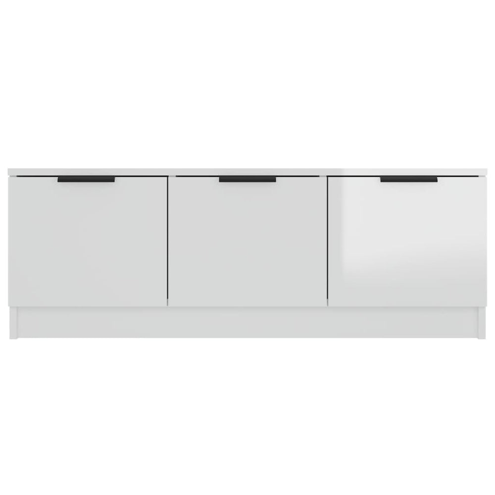Tv-meubel 102x35x36,5 cm bewerkt hout hoogglans wit MeubelReus