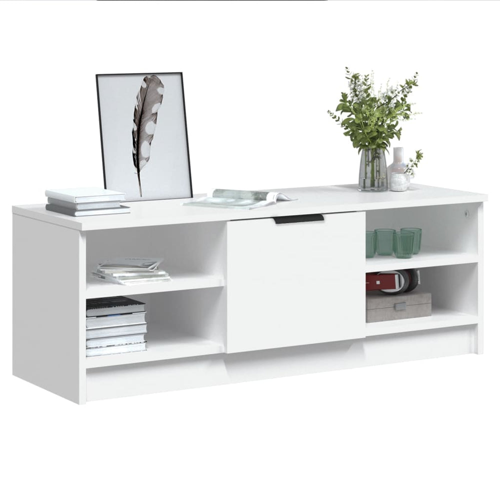 Tv-meubel 102x35,5x36,5 cm bewerkt hout wit MeubelReus