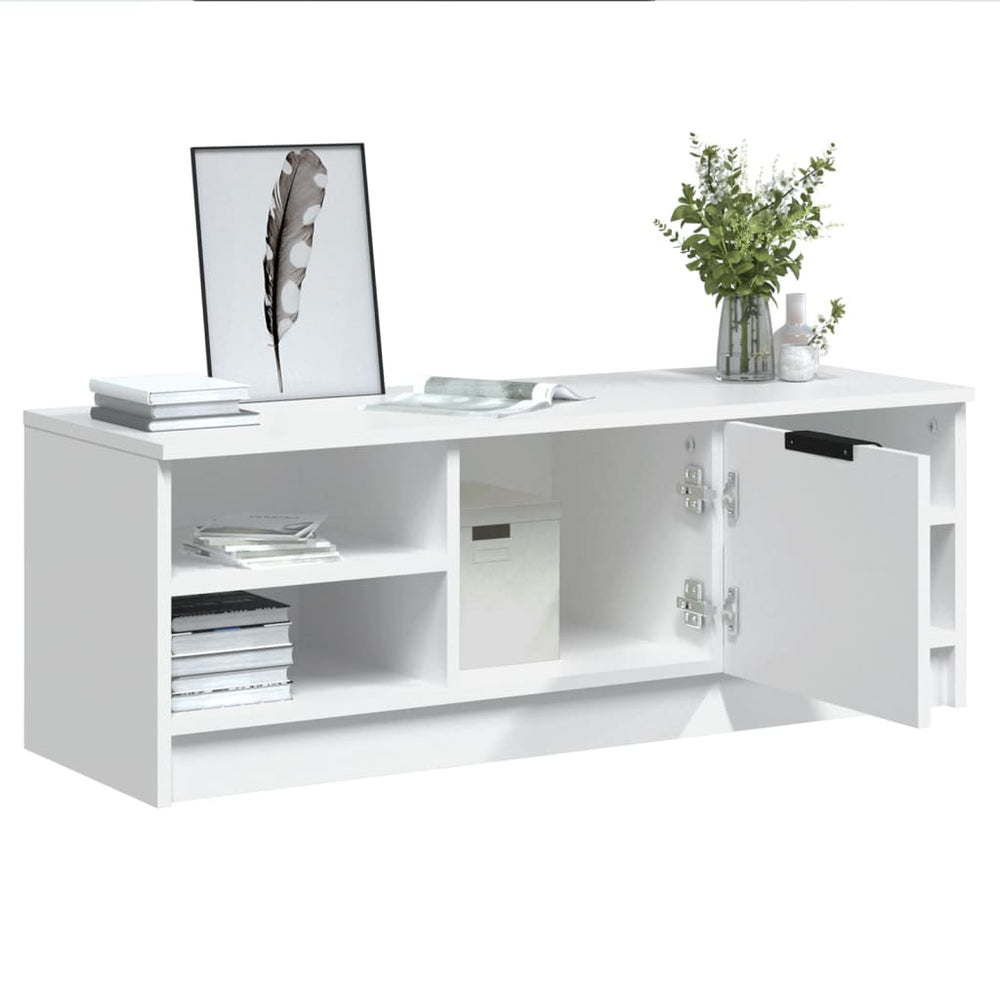 Tv-meubel 102x35,5x36,5 cm bewerkt hout wit MeubelReus