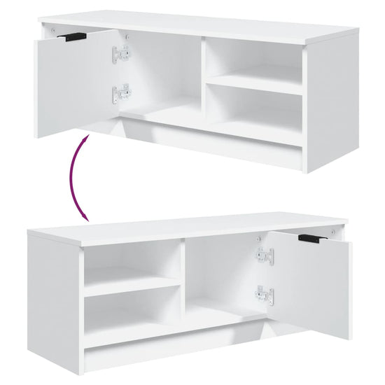Tv-meubel 102x35,5x36,5 cm bewerkt hout wit MeubelReus
