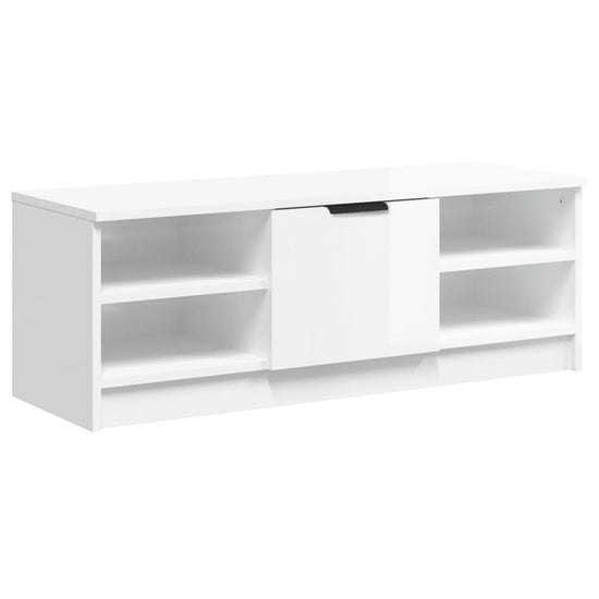 Tv-meubel 102x35,5x36,5 cm bewerkt hout hoogglans wit MeubelReus