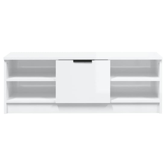 Tv-meubel 102x35,5x36,5 cm bewerkt hout hoogglans wit MeubelReus