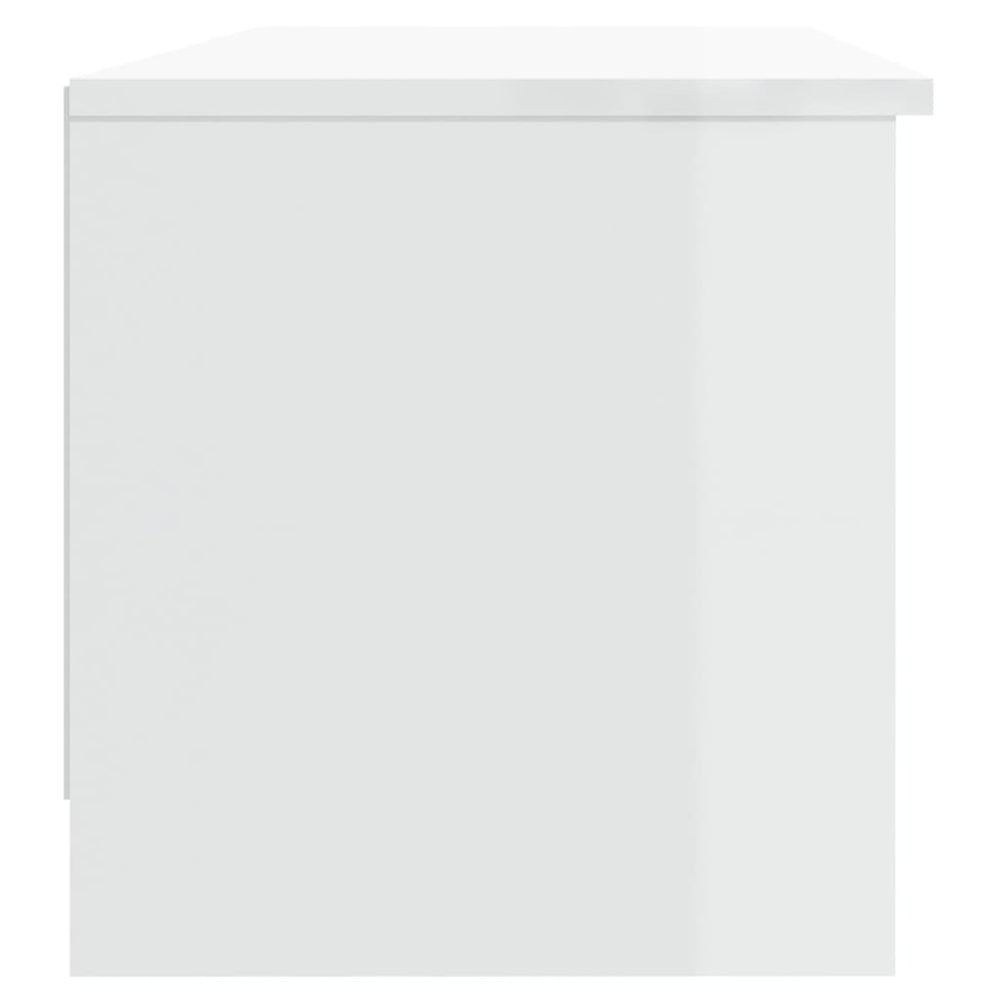 Tv-meubel 102x35,5x36,5 cm bewerkt hout hoogglans wit MeubelReus