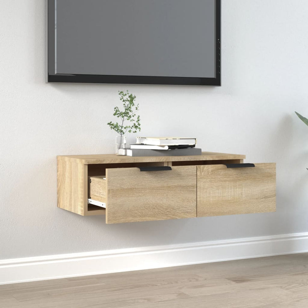 Wandkast 68x30x20 cm bewerkt hout sonoma eikenkleurig MeubelReus