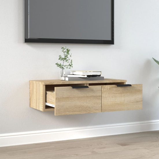 Wandkast 68x30x20 cm bewerkt hout sonoma eikenkleurig MeubelReus