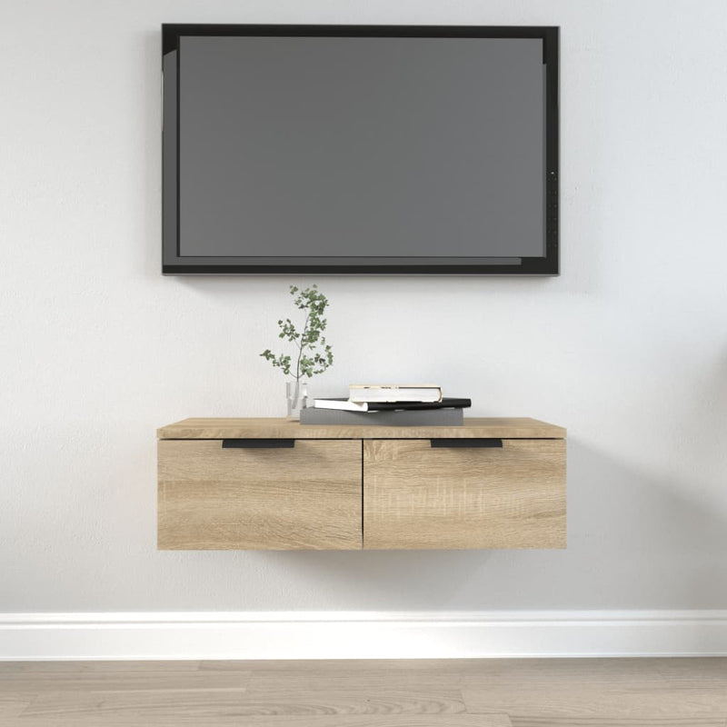 Wandkast 68x30x20 cm bewerkt hout sonoma eikenkleurig MeubelReus