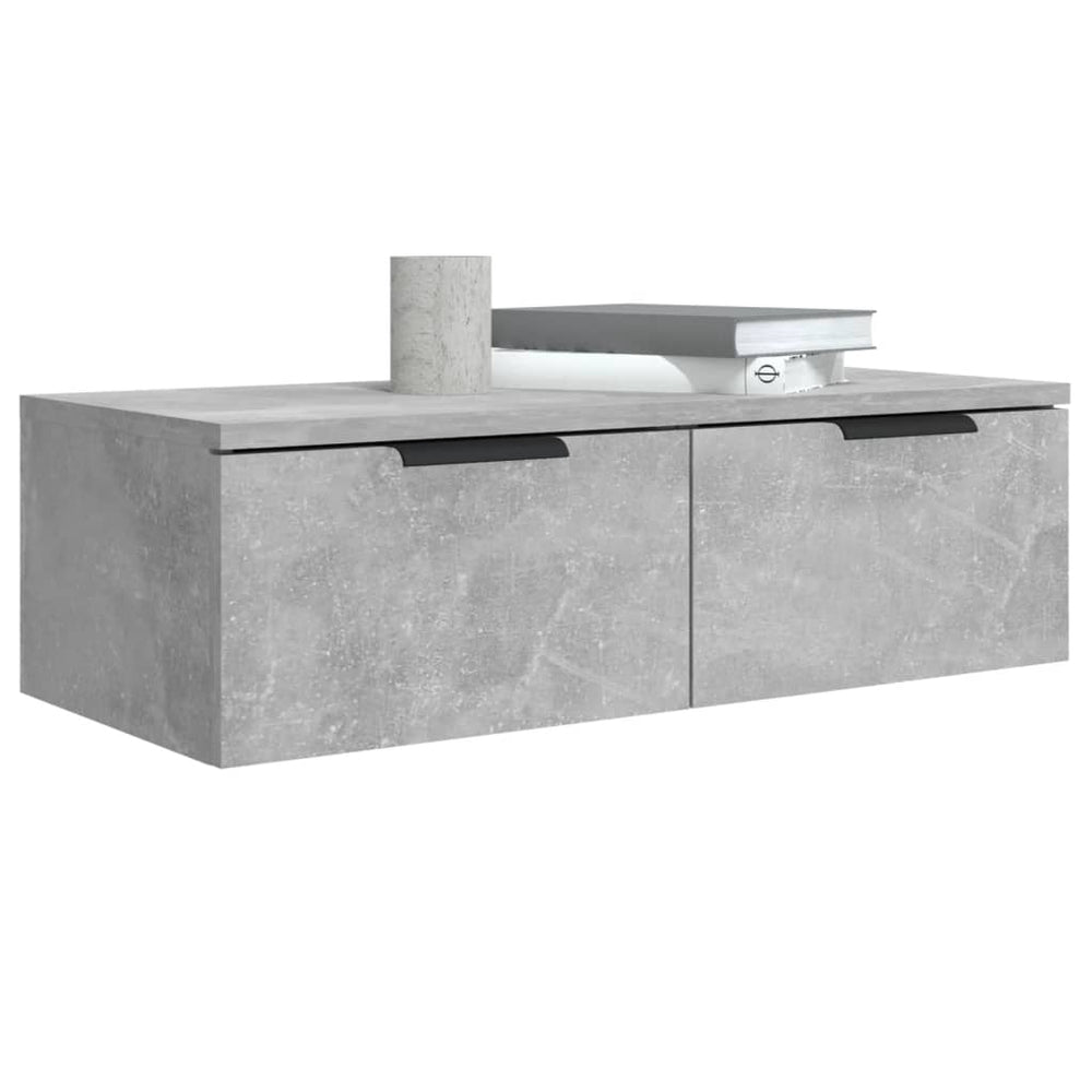 Wandkast 68x30x20 cm bewerkt hout betongrijs MeubelReus