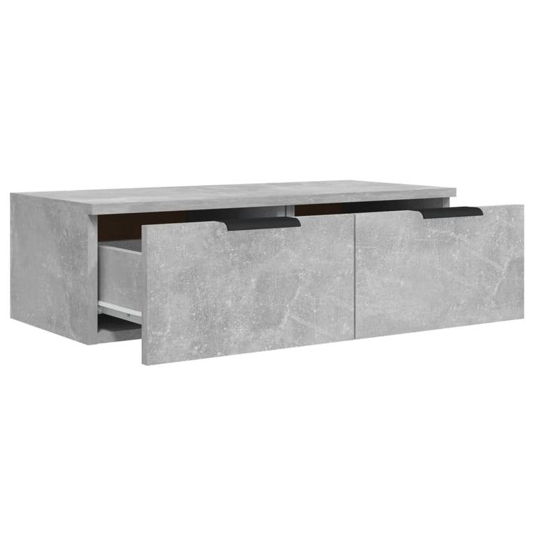 Wandkast 68x30x20 cm bewerkt hout betongrijs MeubelReus