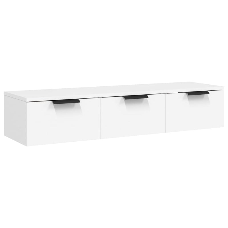 Wandkast 102x30x20 cm bewerkt hout wit MeubelReus