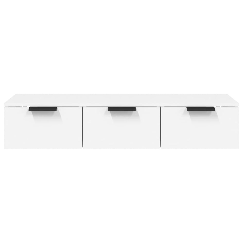 Wandkast 102x30x20 cm bewerkt hout wit MeubelReus