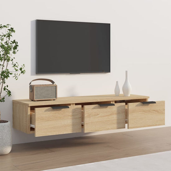 Wandkast 102x30x20 cm bewerkt hout sonoma eikenkleurig MeubelReus