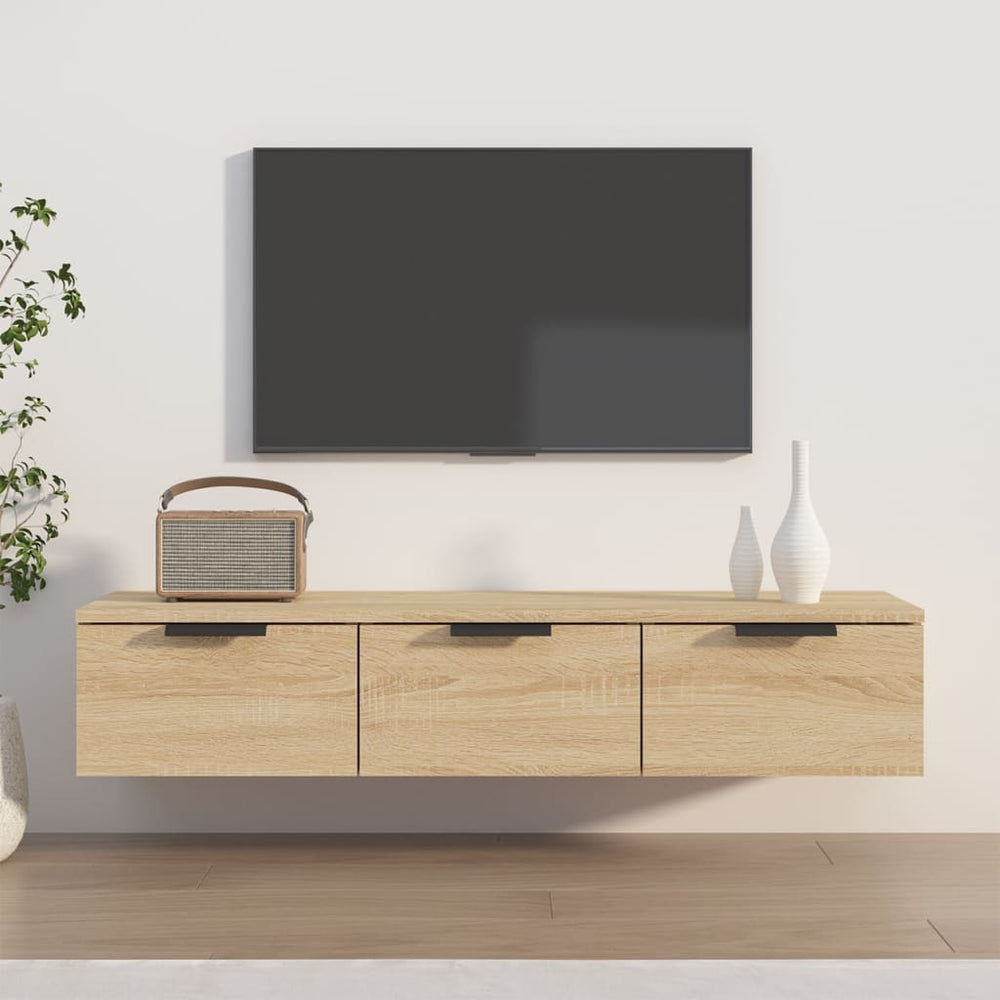 Wandkast 102x30x20 cm bewerkt hout sonoma eikenkleurig MeubelReus