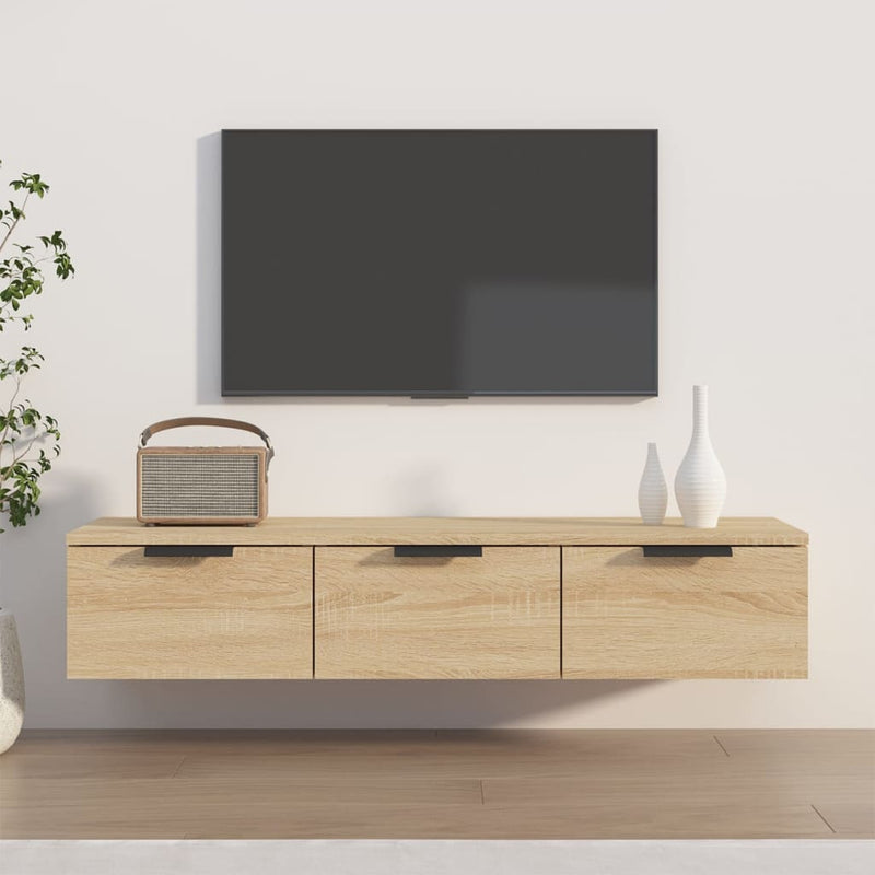 Wandkast 102x30x20 cm bewerkt hout sonoma eikenkleurig MeubelReus