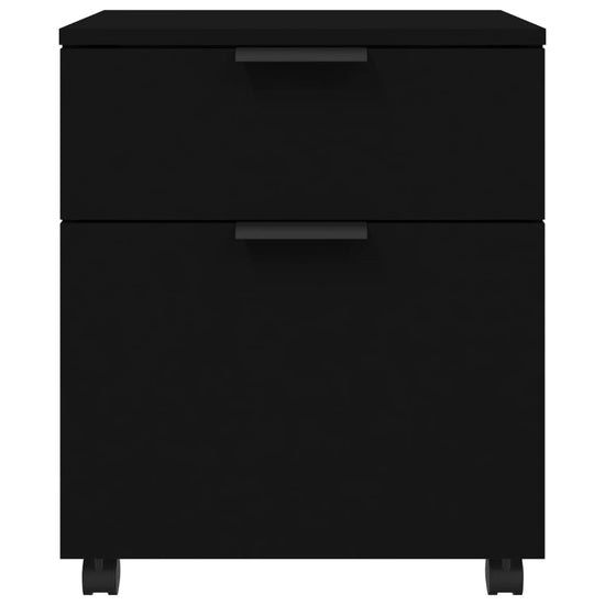 Dossierkast verrijdbaar 45x38x54 cm bewerkt hout zwart MeubelReus