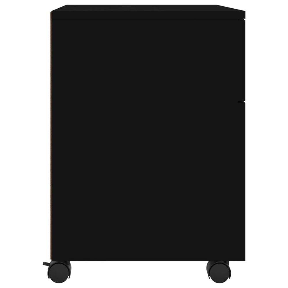 Dossierkast verrijdbaar 45x38x54 cm bewerkt hout zwart MeubelReus