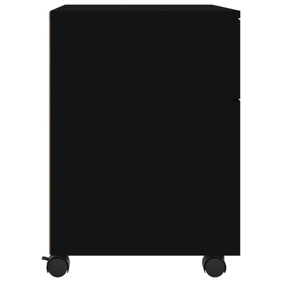 Dossierkast verrijdbaar 45x38x54 cm bewerkt hout zwart MeubelReus